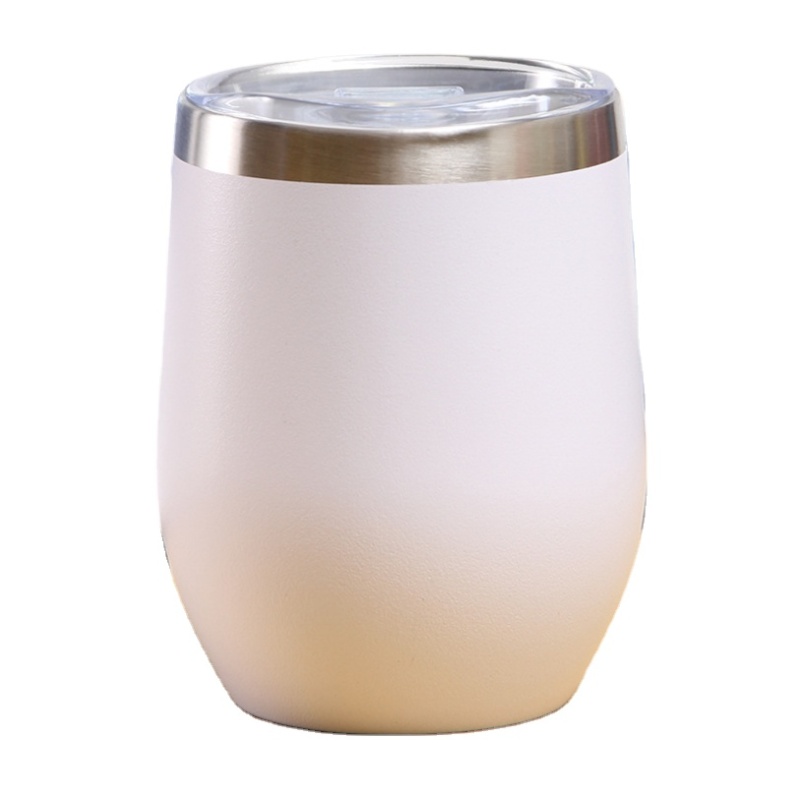 Custom Color Insulate Stainless Steel Egg Shape Cup Travel Coffee Mug Double Wall Vaccum Tumbler Wine Bottle