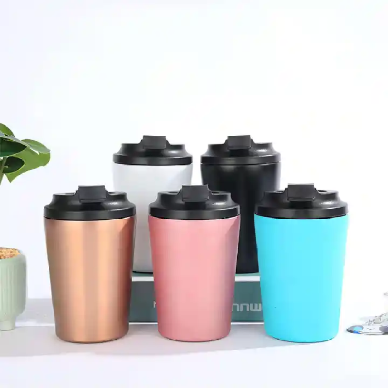 Wholesale 12oz Tumbler Double Wall Stainless Steel Cup Insulated Thermal Coffee Mug with Screw Lid