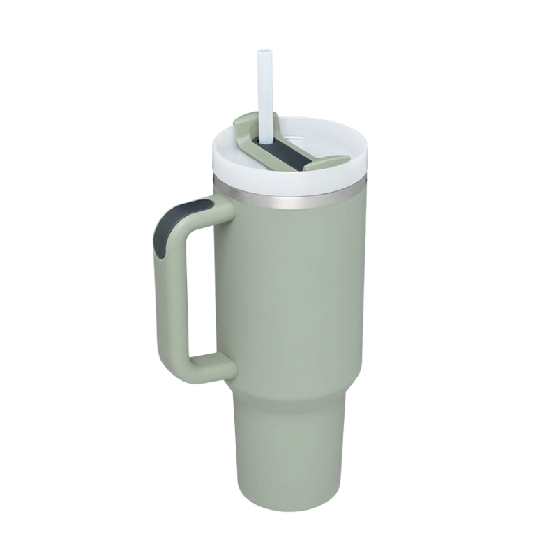 New Design 40OZ Stainless Steel Double Wall Popsicle Thermos High Quality Flow state Tumbler With Straw