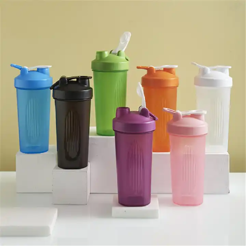 Wholesale custom  BPA-free 600 ml easy to carry fitness plastic sports shaker with mixing ball