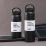 Asian Style Stainless Steel Water Bottle 350/500ml Double Wall Vacuum Insulated Coffee Tumbler With Lid