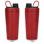 Protein Shaker Cup Patented Stainless Steel Double Wall Vacuum Insulated Protein Flask With Ball For GYM Shaker Water Bottle