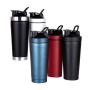 BPA free Stainless Steel Single Wall Sport Flask Protein Shaker Flask With Ball For GYM Water Bottle