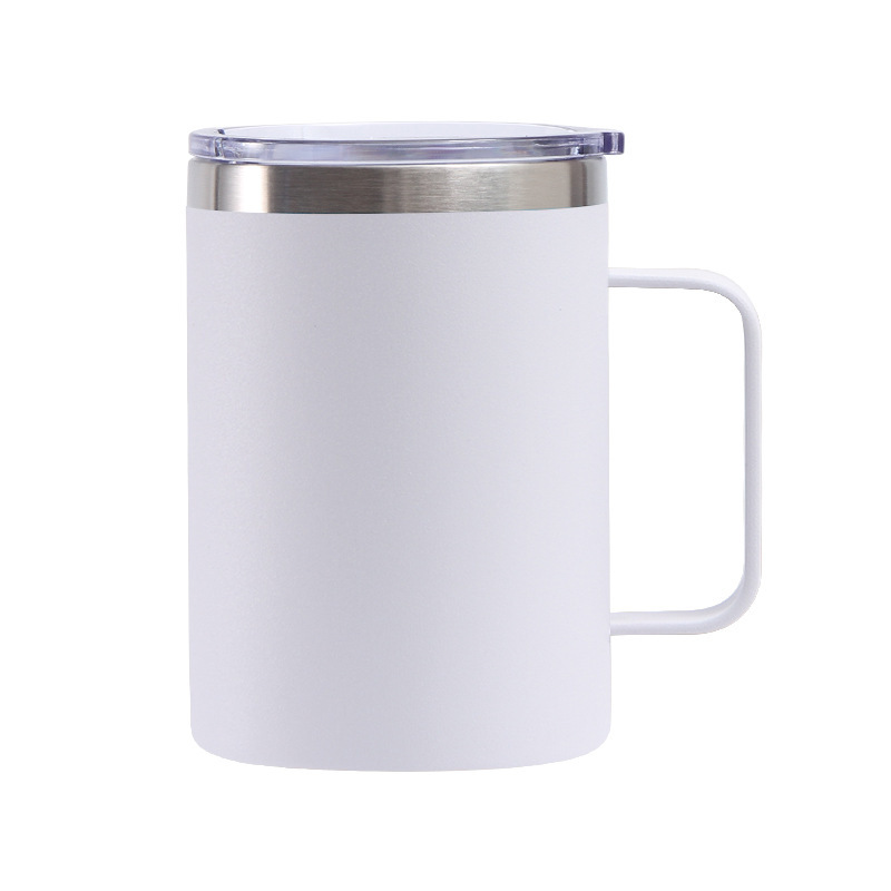 15OZ High Quality Double Wall Insulated Stainless Steel Tumbler Travel Mug  With Lid and Handle