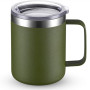 15OZ High Quality Double Wall Insulated Stainless Steel Tumbler Travel Mug  With Lid and Handle