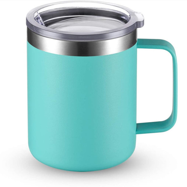 15OZ High Quality Double Wall Insulated Stainless Steel Tumbler Travel Mug  With Lid and Handle