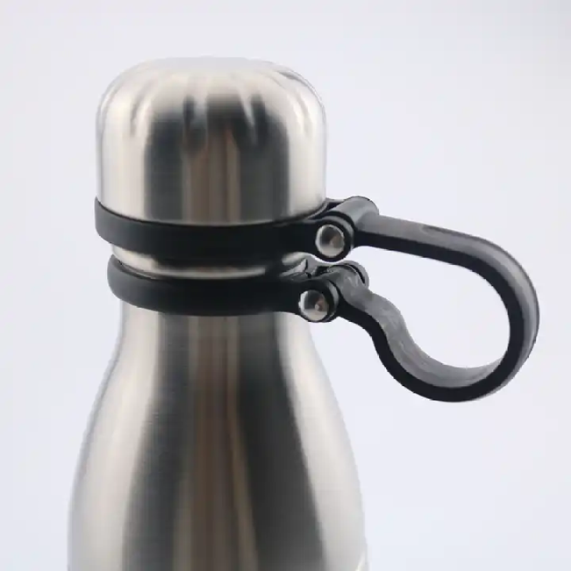 New design removable stainless steel Coke-shaped portable water bottle with handle lid