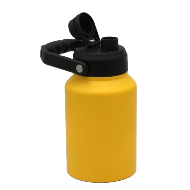 64/128oz Large Capacity Sports Bottle Custom Stainless Steel Vacuum Flask Double Wall Outdoor Water Bottle with Handle