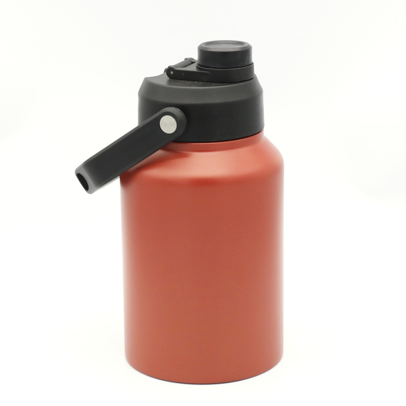 64/128oz Large Capacity Sports Bottle Custom Stainless Steel Vacuum Flask Double Wall Outdoor Water Bottle with Handle