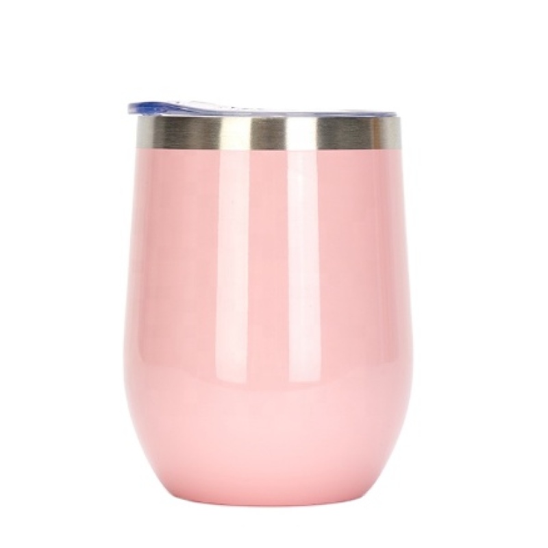 Custom logo 12oz Egg Shape Double Wall Mugs Eco-friendly Stainless Steel Custom tumbler