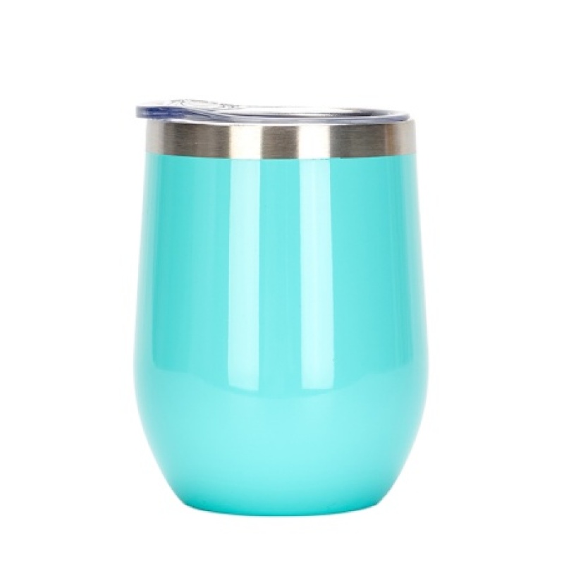 Custom logo 12oz Egg Shape Double Wall Mugs Eco-friendly Stainless Steel Custom tumbler