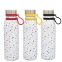 Custom logo  double wall vacuum insulated sport stainless steel water bottle sports holder with neck lanyard strap