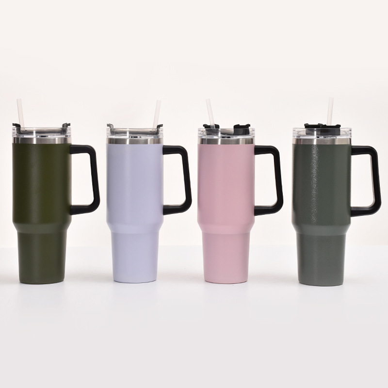 Factory Wholesale 40OZ Double Wall Thermos Vacuum Insulated Flask Stainless Steel Water Bottle With Handle Coffee Tumbler
