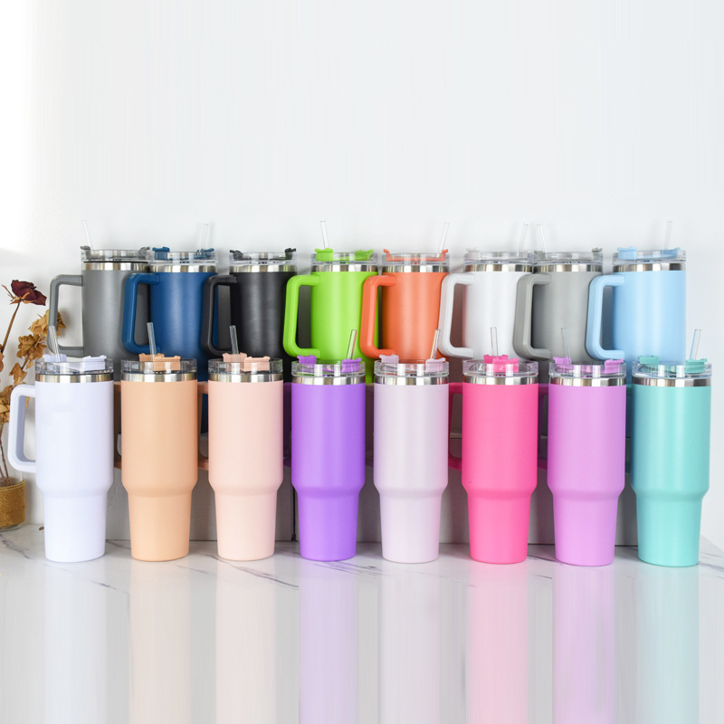 Factory Wholesale 40OZ Double Wall Thermos Vacuum Insulated Flask Stainless Steel Water Bottle With Handle Coffee Tumbler