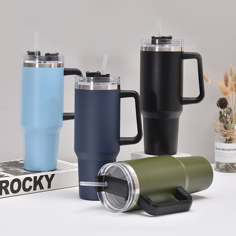 Factory Wholesale 40OZ Double Wall Thermos Vacuum Insulated Flask Stainless Steel Water Bottle With Handle Coffee Tumbler