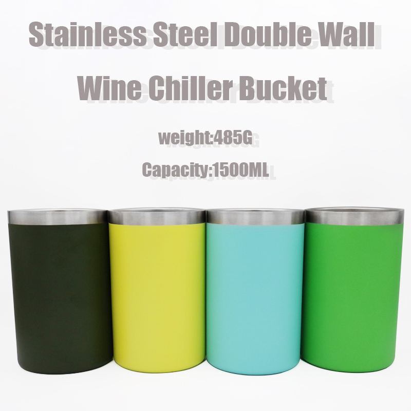 Hot Selling 1.5L straight Champagne Ice Cask Outdoor Stainless Steel Cold Dry Ice Cask