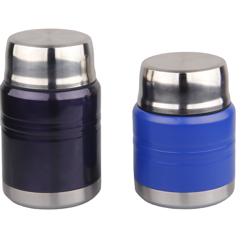 Eco Friendly Metal Wide Vacuum Storage Stainless Steel Thermos Food Graded Insulated Custom Lunch Box With Spoon