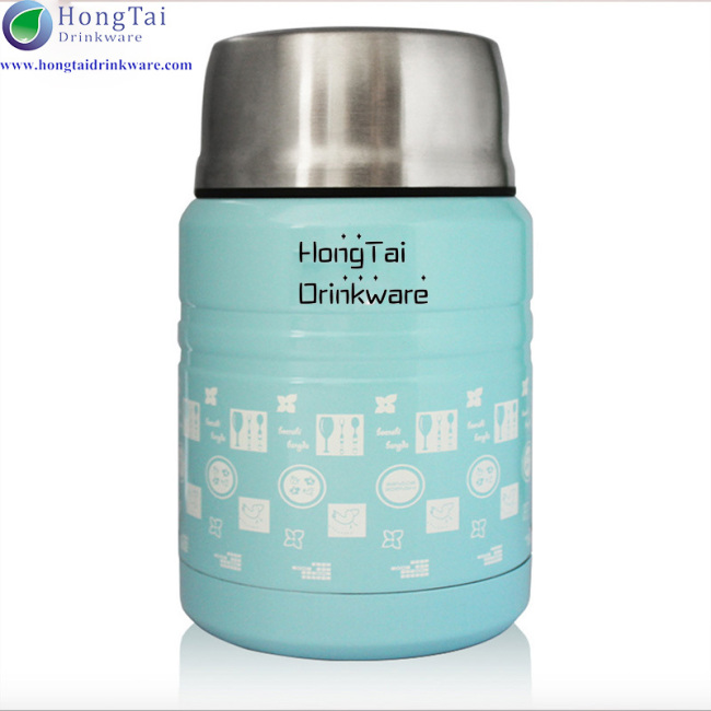 Eco Friendly Metal Wide Vacuum Storage Stainless Steel Thermos Food Graded Insulated Custom Lunch Box With Spoon