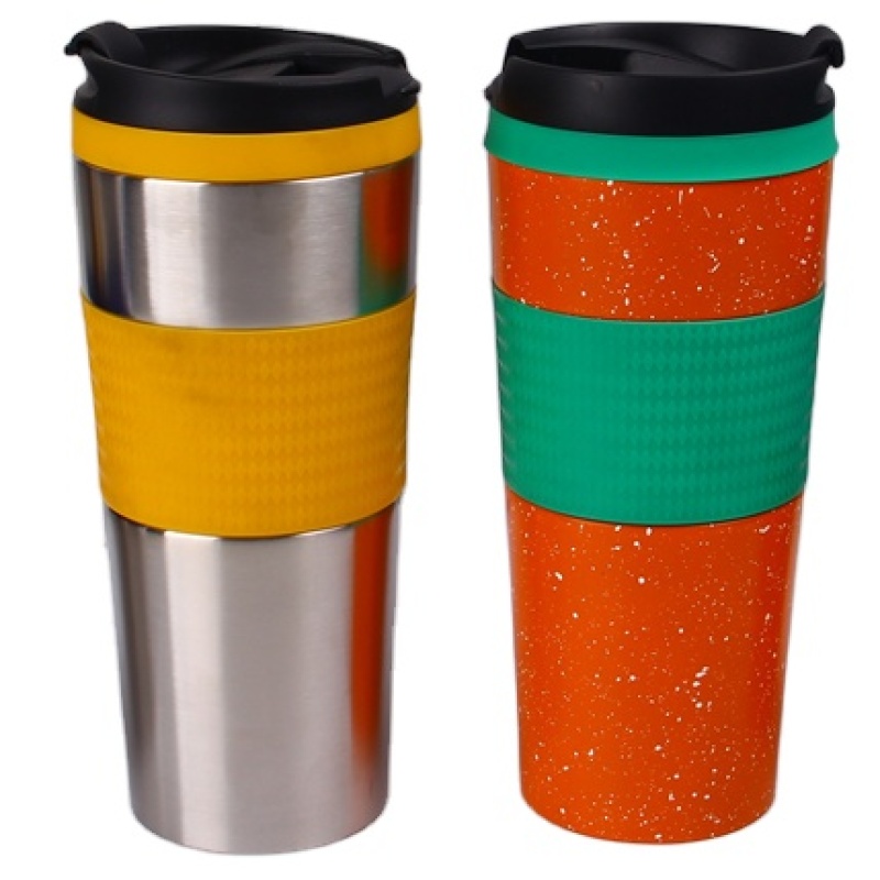 Factory Directly High Quality  Eco -Friendly 400ml vacuum-insulated stainless steel travel mug with flip lid