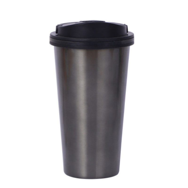 Double-wall vacuum stainless steel insulated cup travel coffee cup with handle