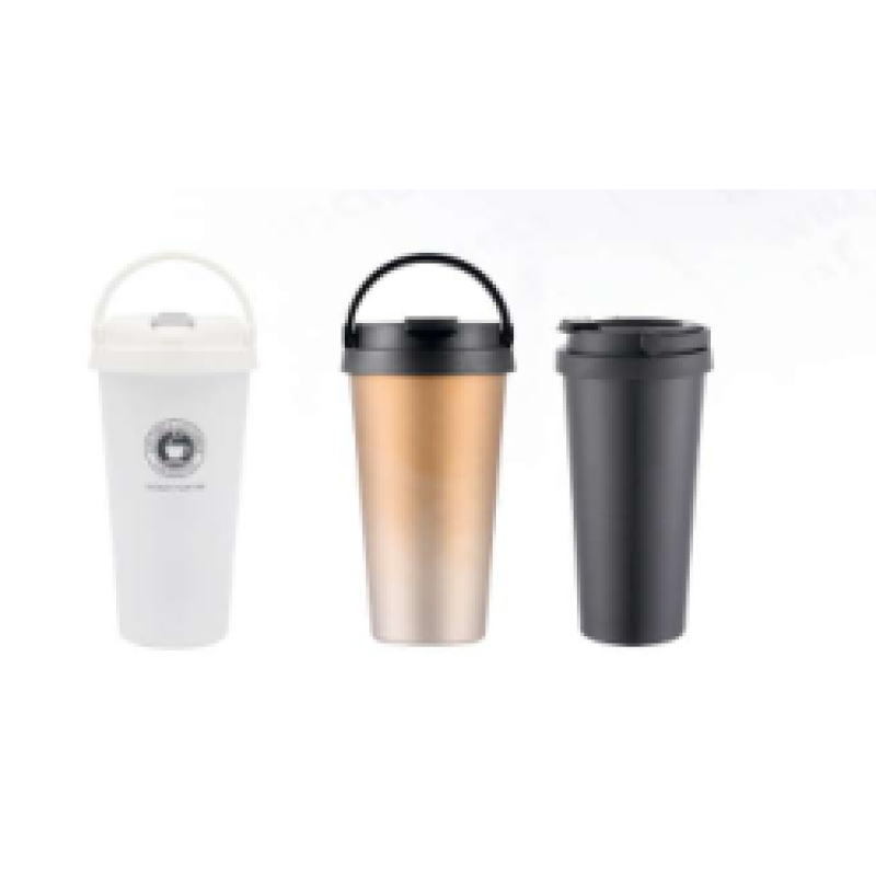 Double-wall vacuum stainless steel insulated cup travel coffee cup with handle