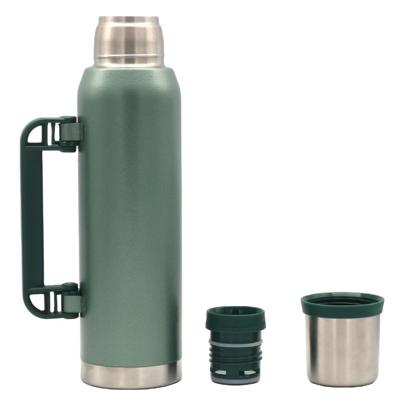 Eco-friendly Big Capacity Stainless Steel Double Wall Insulated Vacuum Flask Water Bottle For Hiking