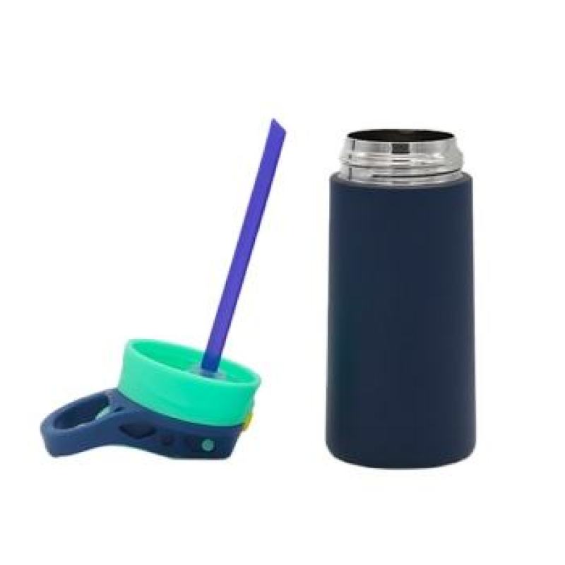 12oz Eco Friendly Stainless Steel Baby Toddler Tumbler Flip Lid Sublimation Straight Sippy Cups for Kids with Straw