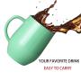Stainless Steel Coffee Tumbler With Handle Hot seller 12oz  Insulated Vacuum egg Shape Mug