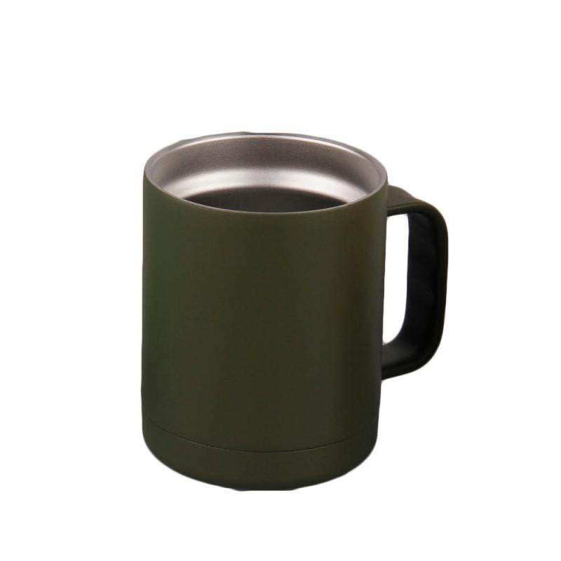 Hot Selling 12 Oz Triple Wall Ceramic Liner Custom Vacuum Insulated Travel Tumbler With Handle