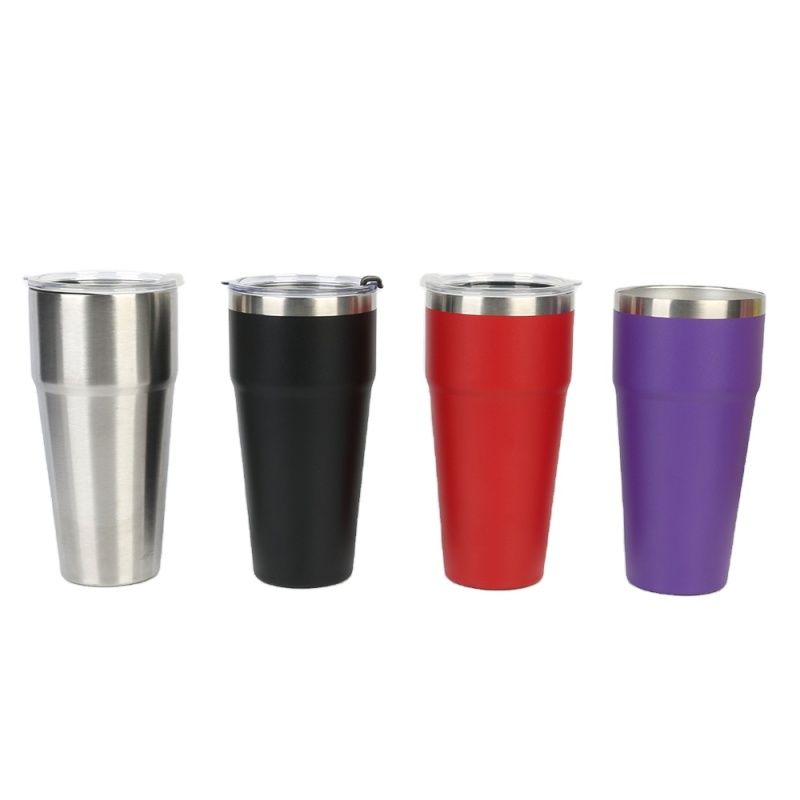 Eco-friendly Double wall stainless steel insulated tumbler coffee mug with slide lid and custom logo