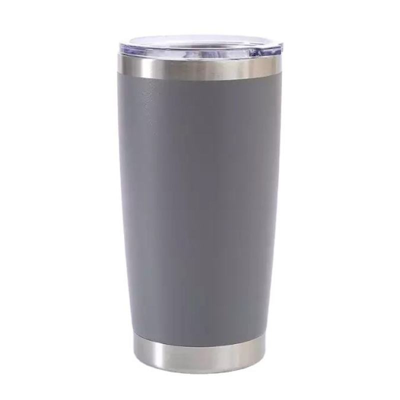 Hot Selling Eco-Friendly 20oz Powder Coated Tumblers Double Wall Stainless Steel Travel Coffee Mug with Lid