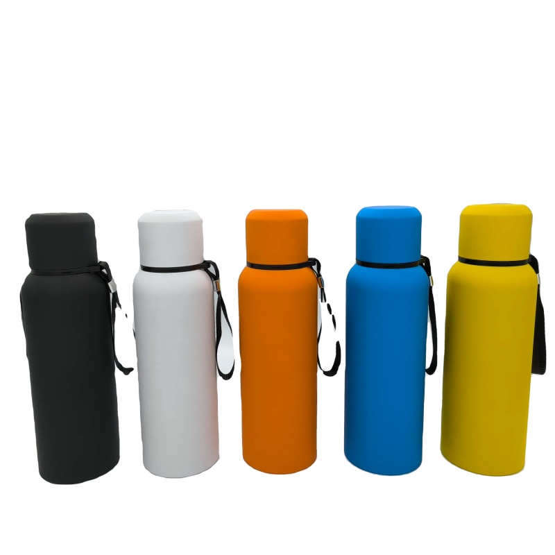 750ML Stainless Steel Double Wall Vacuum Flask Insulated Thermos Bullet Shape With Temperature Display Lid Water Bottle