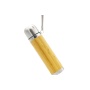Nature Bamboo Stainless Steel Triple Wall Vacuum Flask Insulated With Bamboo Sleeve Bullet Shape Water Bottle