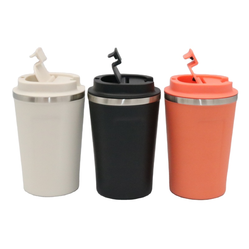 Top Selling Stainless Steel Double Wall Travel Cup Vacuum Insulated Coffee Mug With Flip Lid