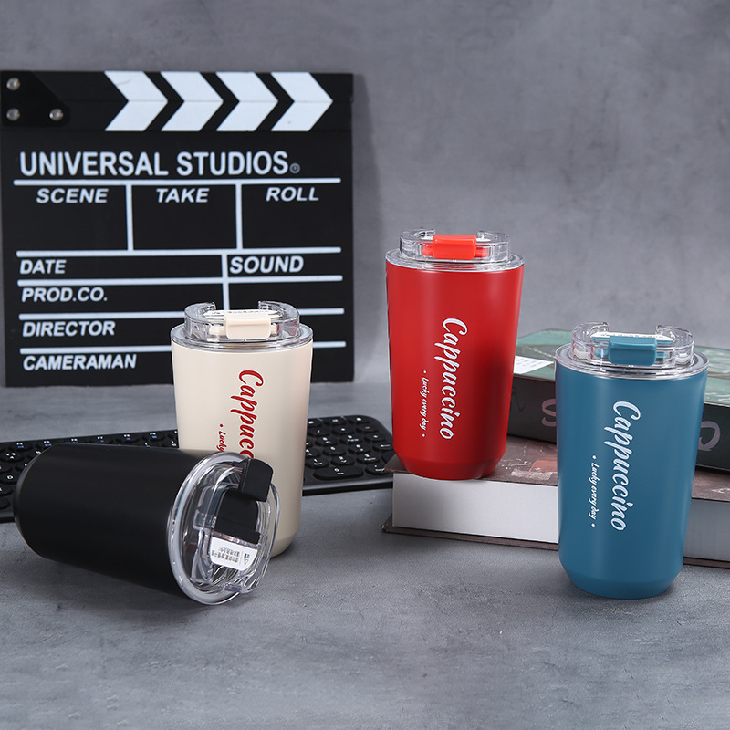 New Design Flask Stainless Steel Wide Mouth Vacuum Cups Insulated Thermos Coffee Mug