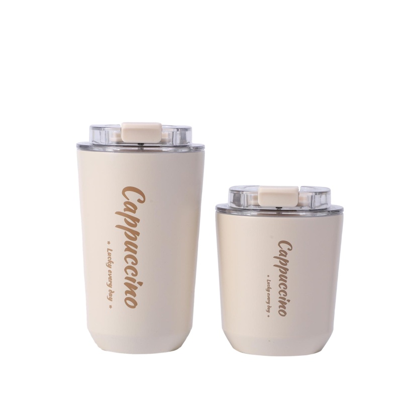 New Design Flask Stainless Steel Wide Mouth Vacuum Cups Insulated Thermos Coffee Mug