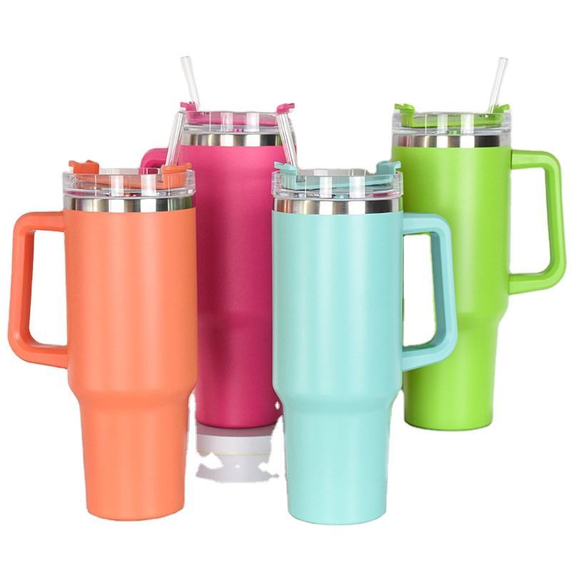 Hot Selling 40OZ Double Wall Stainless Steel Vacuum Coffee Cup Insulated Thermal Mug With Handle