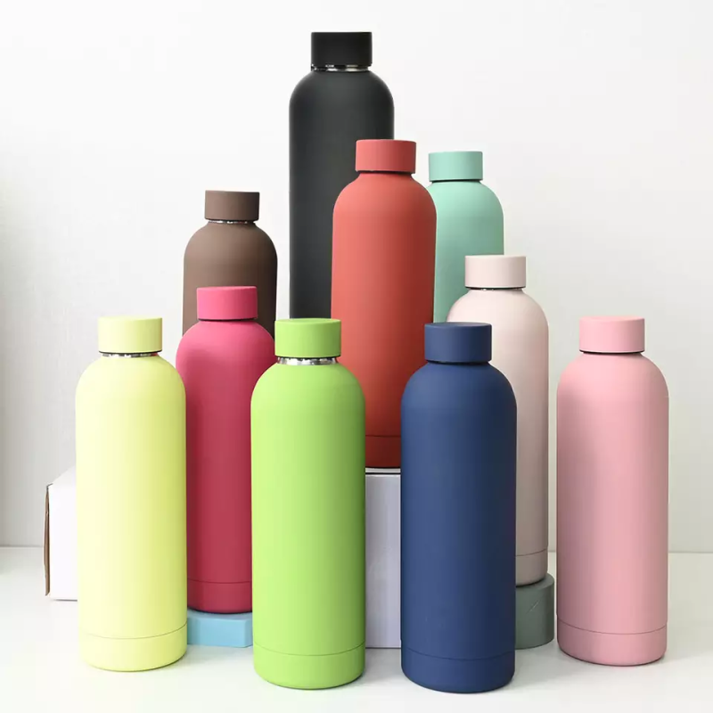 500ml Double Wall Insulated Sports Stainless Steel Thermal Water Bottles Logo Customized