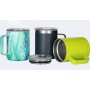 Eco Friendly Double Wall Insulated Vacuum Flasks Beer Mug With Handle Lid Stainless Steel Travel Mug