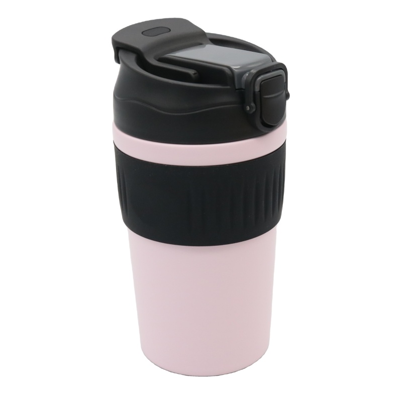 Wholesale Stainless Steel Coffee Mugs 450ml Double Wall Vacuum Insulated Drinking Cups with Straw