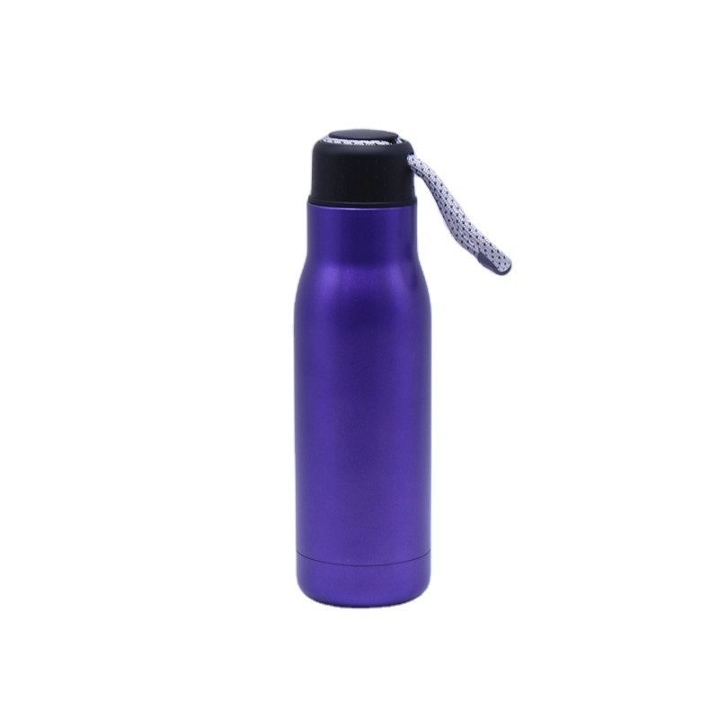 high quality large capacity insulate stainless steel sport watwer bottle double wall travel flask with handle lid