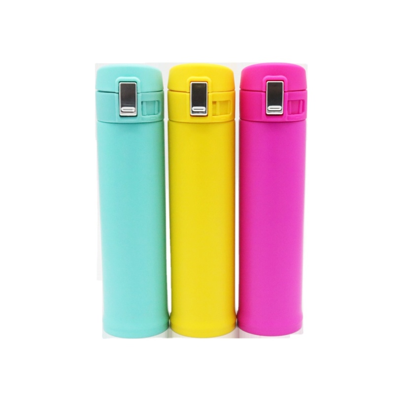Portable spring cover cup Stainless steel insulated cup stainless steel 304 double-layer vacuum cup