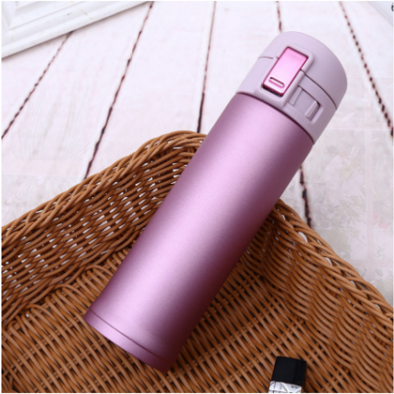 Portable spring cover cup Stainless steel insulated cup stainless steel 304 double-layer vacuum cup