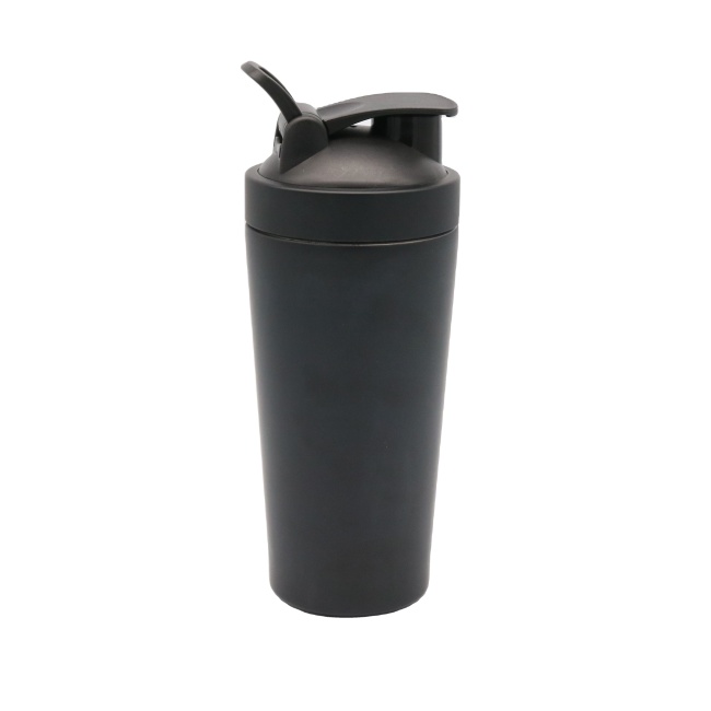 Custom Logo Single Wall Stainless Steel Vacuum Flasks Gym Protein Shaker Bottle