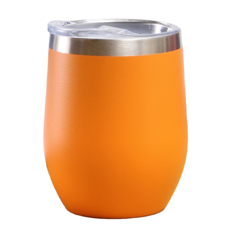 12oz Stainless Steel Egg Tumbler Shape Wine Tumbler Mugs Insulated Thermal Coffee Mug