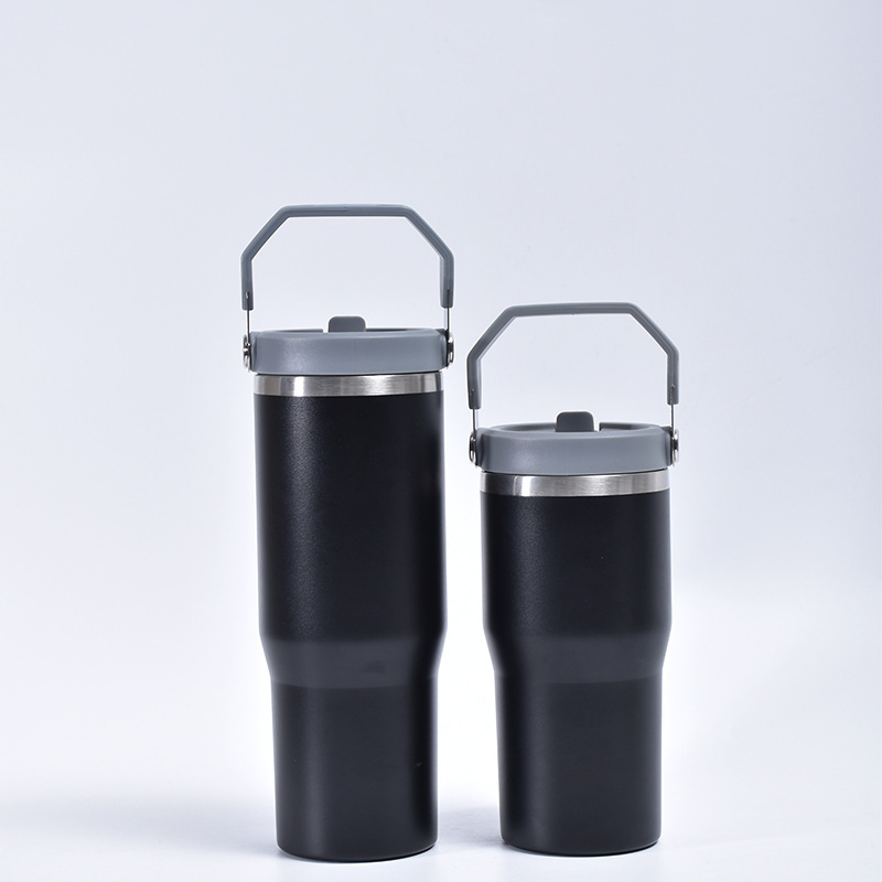 BPA Free Double Wall Thermos Vacuum Insulated Flask Stainless Steel Travel Mug With Handle Lid Coffee Tumbler