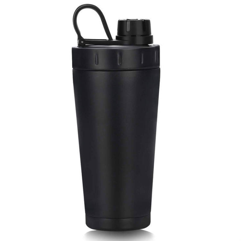 Patented Protein Shaker Cup Stainless Steel Double Wall Vacuum Insulated Sport Flask With Ball For GYM Shaker