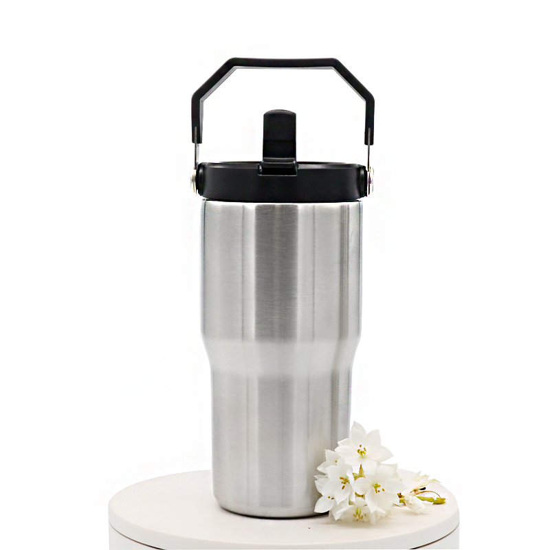 2023 Hot Selling 20 oz High Quality Powder Coated Tumbler Custom Stainless Steel Double Wall Insulated Cups with Flip Straw