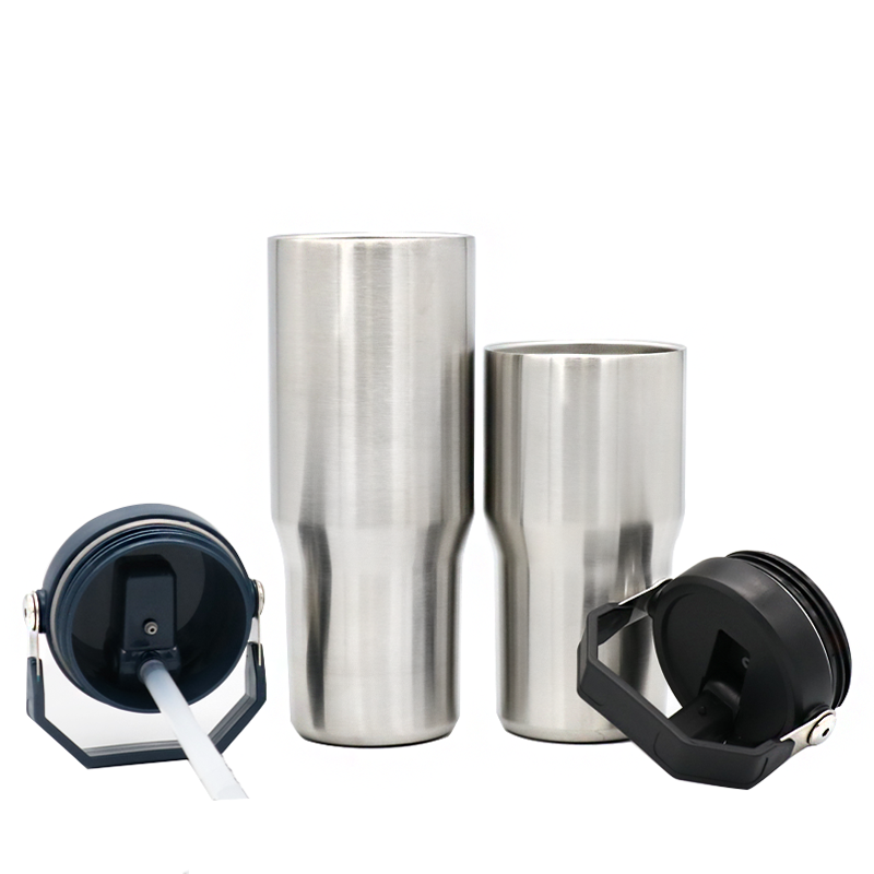 2023 Hot Selling 20 oz High Quality Powder Coated Tumbler Custom Stainless Steel Double Wall Insulated Cups with Flip Straw