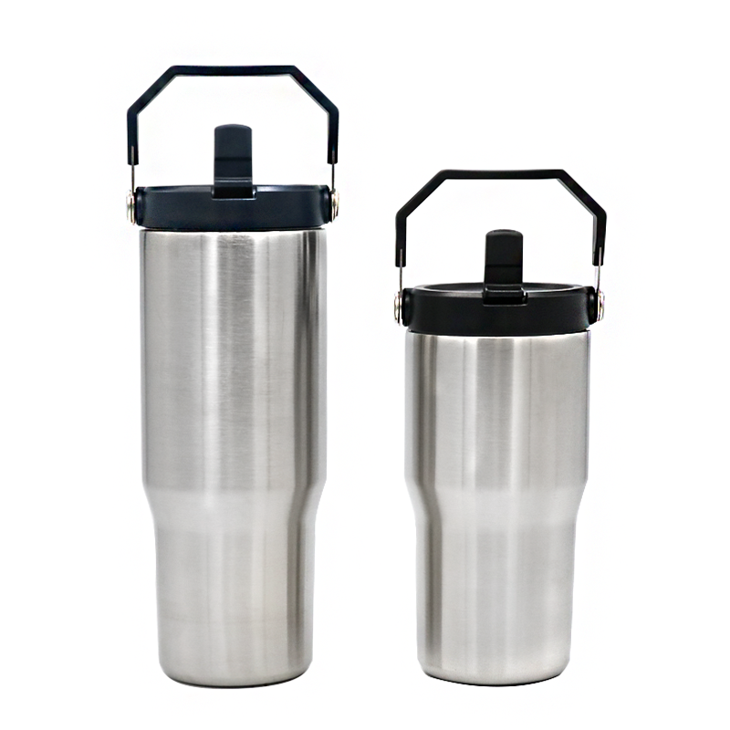 2023 Hot Selling 20 oz High Quality Powder Coated Tumbler Custom Stainless Steel Double Wall Insulated Cups with Flip Straw